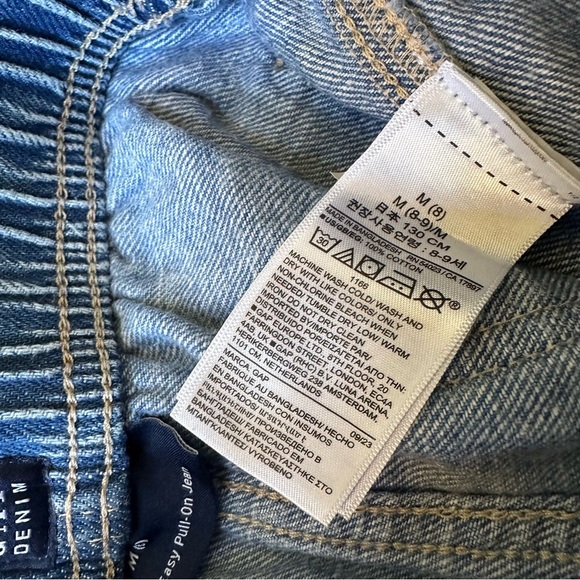 🌟3/$20🌟 Gap Kids Easy Pull On Denim Pants w/ Drawstring Medium (8-10) - Picture 4 of 5